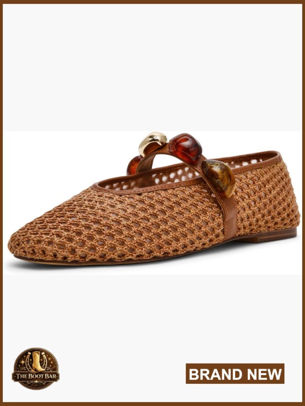 Ballet Flat with Beaded Detail, Pull-On Closure, Casual Style